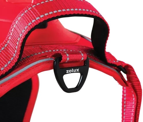 Zolux Szelki ze smyczą automatyczną Easyride M czerwone - obrazek 7