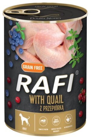 Rafi Pies Przepiórka puszka 400g karma dla psa