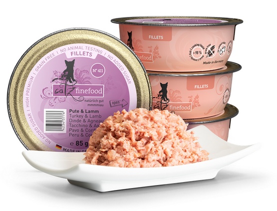 Catz Finefood Filety N.411 Indyk/Jagnięcina tacka 85g karma dla kota - obrazek 2