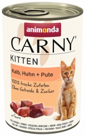 Animonda Carny Kitten Cielęcina + Kurczak + Indyk puszka 400g karma dla kota
