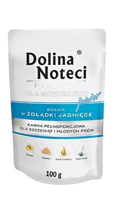 Dolina Noteci Premium Pies Junior Żołądki jagnięce saszetka 100g karma dla psa
