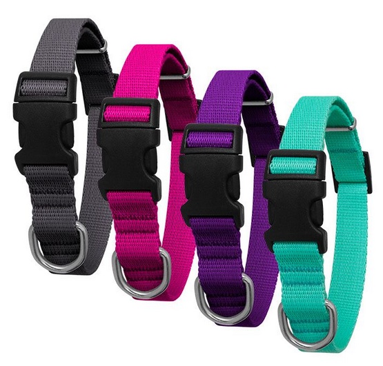 CHABA Obroża taśma regulowana gładka 16mm/42cm fuksja - obrazek 2