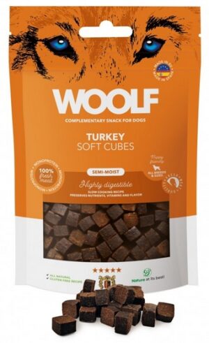 Woolf Soft Cubes Monoprotein Turkey 100g karma dla psa