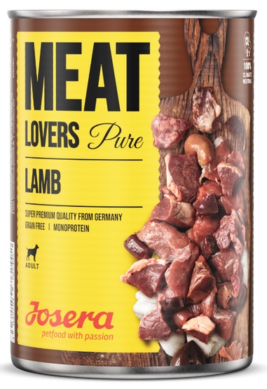 Josera Meat Lovers Pure Jagnięcina puszka 400g karma dla psa