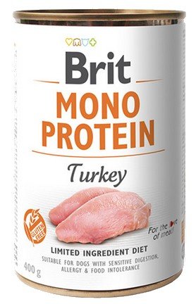 Brit Mono Protein Turkey puszka 400g karma dla psa