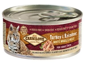 Carnilove Cat Turkey & Reindeer - indyk i renifer puszka 100g karma dla kota