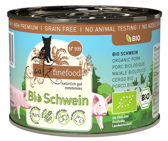 Catz Finefood Bio N.509 Wieprzowina puszka 200g karma dla kota