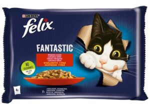 Felix Fantastic Wybór Mięs (królik+jagnięcina) w galaretce saszetka 4x85g karma dla kota