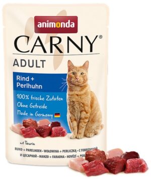 Animonda Carny Adult Wołowina + Perliczka saszetka 85g karma dla kota