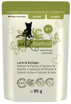 Catz Finefood Classic Kitten N.05 Łosoś i drób saszetka 85g karma dla kota