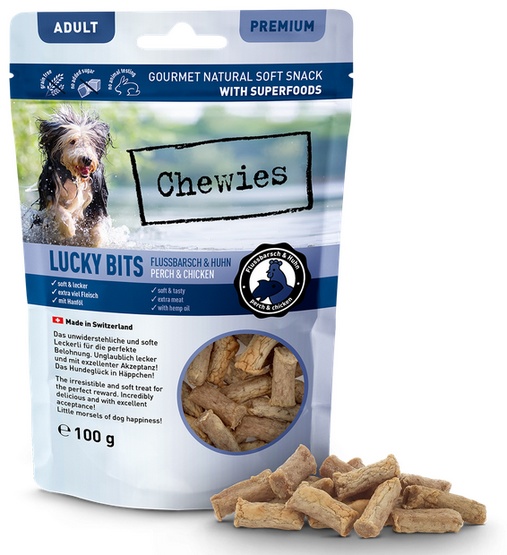 Chewies Lucky Bits Adult Okoń & kurczak 100g karma dla psa