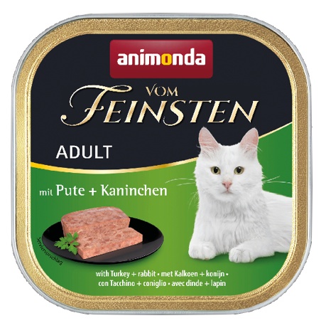 Animonda vom Feinsten Cat Adult z Indykiem i Królikiem tacka 100g karma dla kota