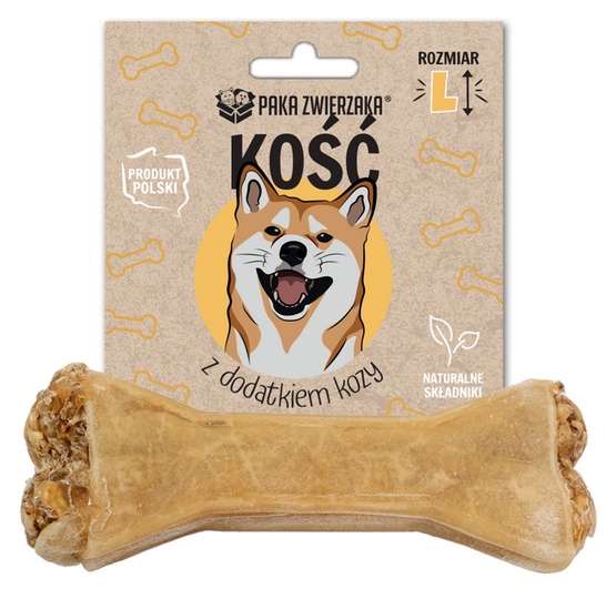 Paka Zwierzaka Kość z dodatkiem kozy L 13,5cm karma dla psa