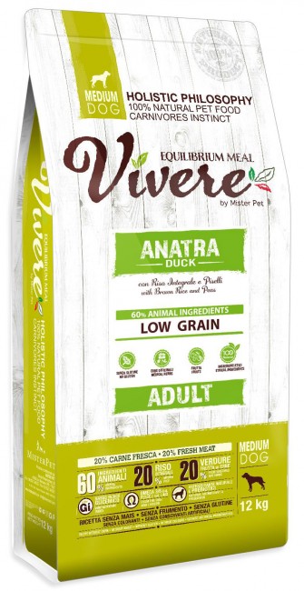 Vivere Dog Medium Adult Duck 3kg karma dla psa