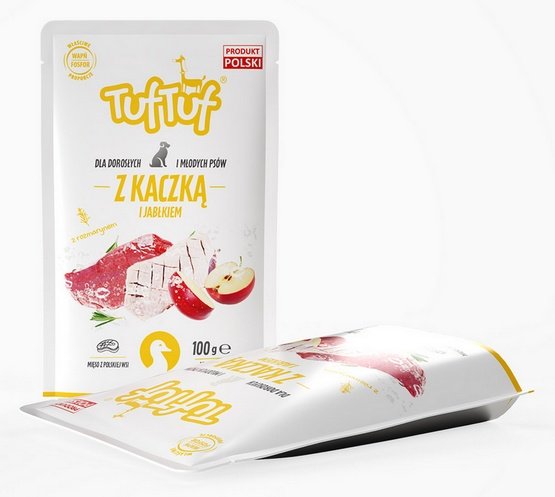 TUF TUF Kaczka z jabłkiem dla psa saszetka 100g karma dla psa - obrazek 2