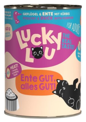 Lucky Lou Lifestage Adult Drób i kaczka puszka 400g karma dla kota