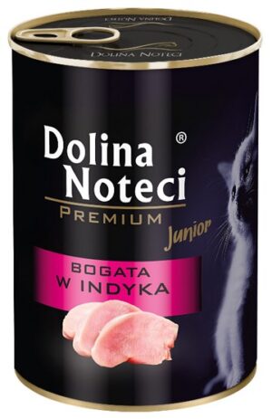 Dolina Noteci Premium Kot Junior Bogata w indyka puszka 400g karma dla kota