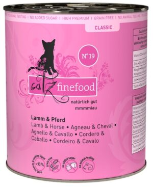 Catz Finefood Classic N.19 Jagnięcina i Konina puszka 800g karma dla kota