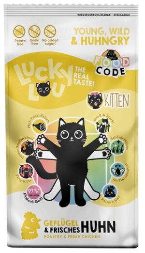 Lucky Lou Food Code Lifestage Kitten Geflugel & Huhn 340g karma dla kota