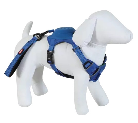 Zolux Szelki ze smyczą automatyczną Easyride XS niebieskie - obrazek 3