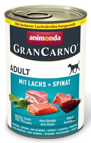 Animonda GranCarno Original Adult Lachs Spinat Łosoś + Szpinak puszka 400g karma dla psa