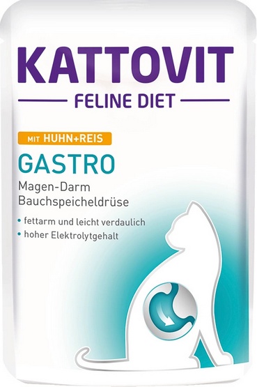 Kattovit Feline Diet Gastro kurczak i ryż saszetka 85g karma dla kota