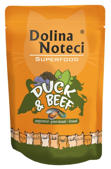 Dolina Noteci Superfood Kot Kaczka i wołowina saszetka 85g karma dla kota