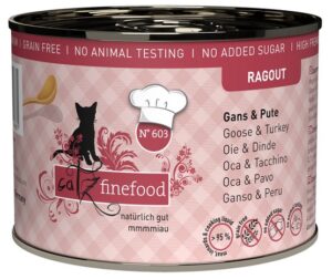 Catz Finefood Ragout N.603 Gęś i Indyk puszka 190g karma dla kota