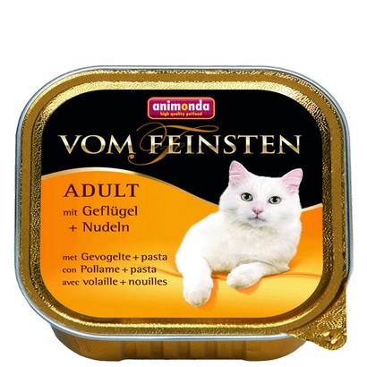 Animonda vom Feinsten Cat Adult z Drobiem i Makaronem tacka 100g karma dla kota - obrazek 2