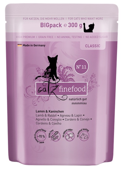 Catz Finefood Classic N.11 Jagnięcina i Królik saszetka 300g karma dla kota
