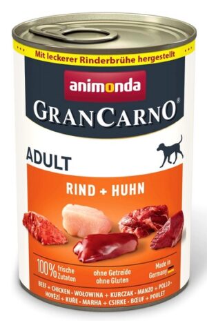 Animonda GranCarno Original Adult Rind Huhn Wołowina + Kurczak puszka 400g karma dla psa