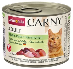 Animonda Carny Adult Kurczak, Indyk + Królik puszka 200g karma dla kota