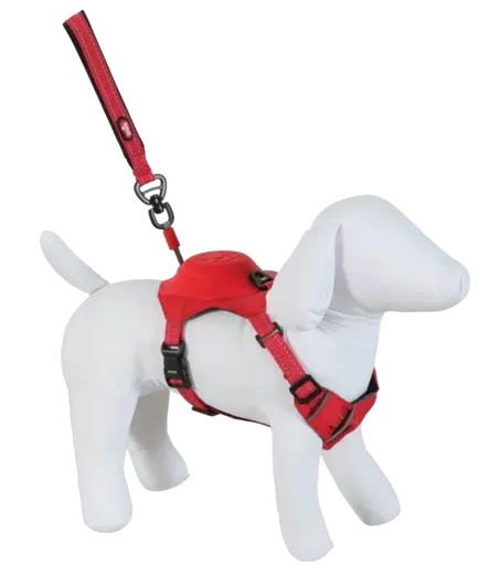 Zolux Szelki ze smyczą automatyczną Easyride M czerwone - obrazek 5