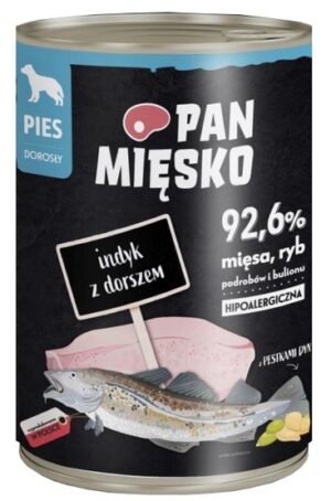 Pan Mięsko Karma mokra dla psa Indyk z dorszem puszka 400g karma dla psa