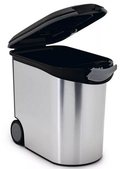 Curver Pojemnik na karmę srebrny 12kg - obrazek 3