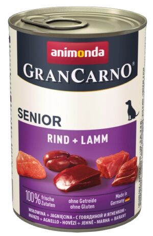 Animonda GranCarno Original Senior Rind Lamm Wołowina + Jagnięcina puszka 400g karma dla psa
