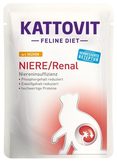 Kattovit Feline Diet Niere/Renal kurczak saszetka 85g karma dla kota - obrazek 2
