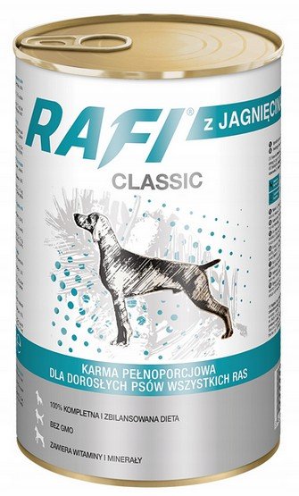Rafi Pies Classic Jagnięcina w sosie 1240g karma dla psa - obrazek 2