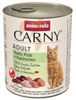 Animonda Carny Adult Kurczak, Indyk + Królik puszka 800g karma dla kota