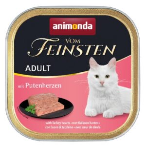 Animonda vom Feinsten Cat Adult z Sercami Indyka tacka 100g karma dla kota