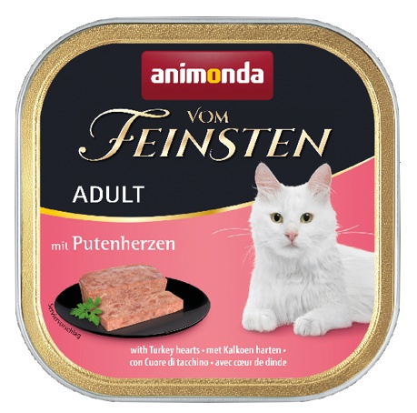 Animonda vom Feinsten Cat Adult z Sercami Indyka tacka 100g karma dla kota