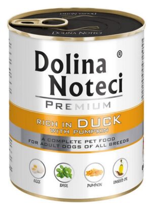 Dolina Noteci Premium Pies Kaczka i dynia puszka 800g karma dla psa