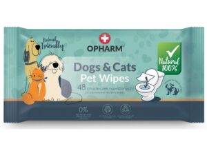 Opharm Dogs & Cats Pet Wipes - chusteczki nawilżane dla psa i kota 48szt