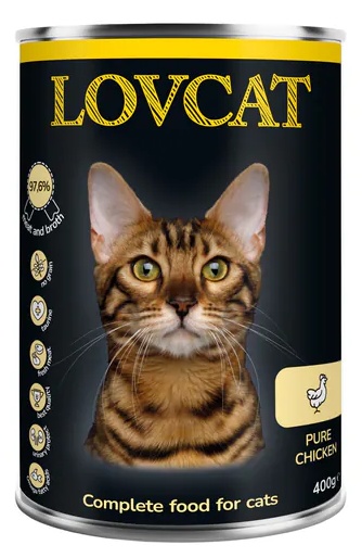 Lovcat Pure Chicken puszka 400g karma dla kota