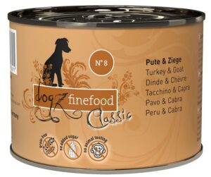 Dogz Finefood Classic N.08 Indyk i koza puszka 200g karma dla psa