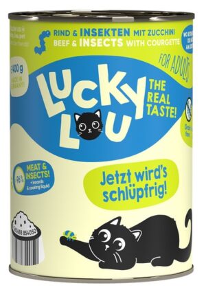 Lucky Lou Lifestage Adult Wołowina i owady puszka 400g karma dla kota
