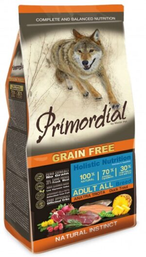 Primordial Dog Grain Free Adult Trout & Duck 12kg karma dla psa