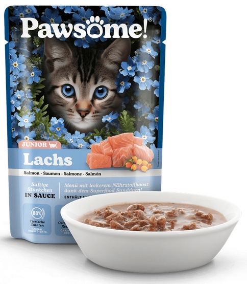 Pawsome Junior Lachs - łosoś saszetka 85g karma dla kota - obrazek 2