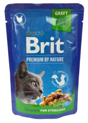Brit Premium Cat Adult Kurczak Sterilised saszetka 100g karma dla kota