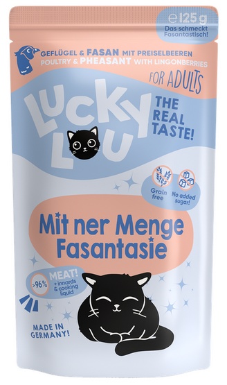 Lucky Lou Lifestage Adult Drób i bażant saszetka 125g karma dla kota - obrazek 2